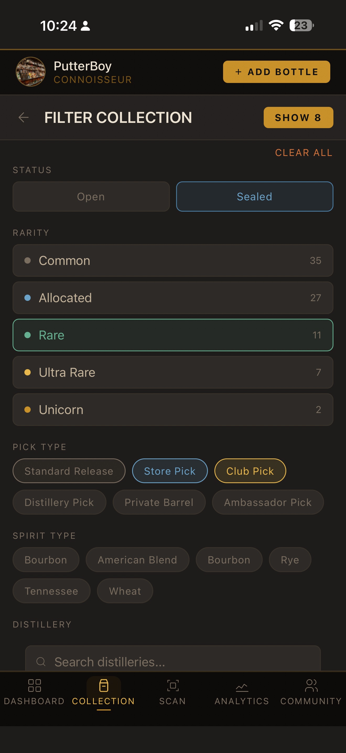 Collection filters