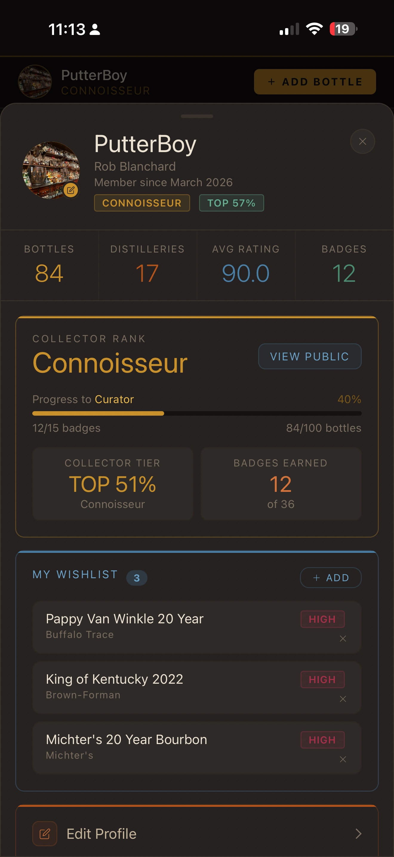Profile overview